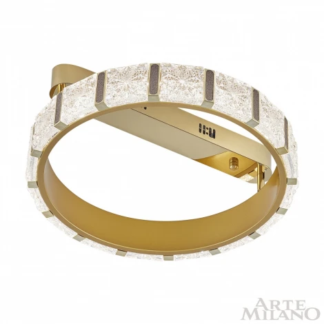 Потолочный светильник круглый Arte Milano Venezia 310183/D400 GD (регулировка яркости, LED, 220V, пульт управления, кольцо)