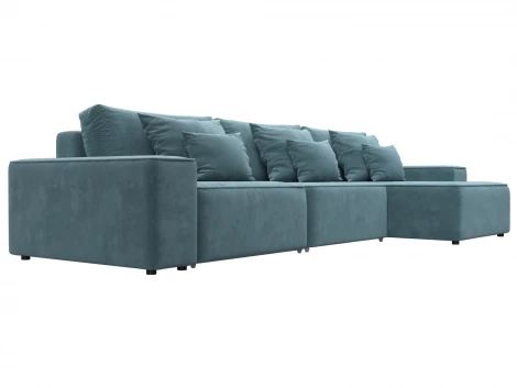 Диван угловой Лига-074 угол универсальный (ДСП/Пластик/Велюр/Бирюзовый) Лига Диванов 129861