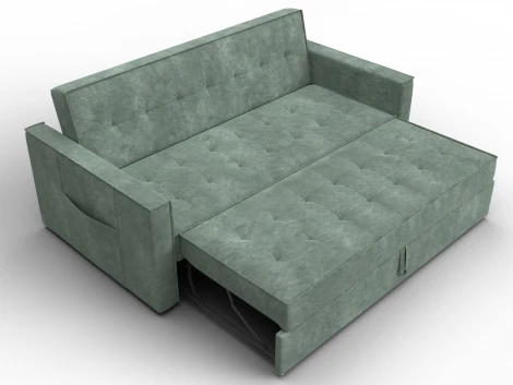 Диван прямой Лига-104 (160) (ЛДСП,Брус,Фанера,Велюр/Зеленый) Лига Диванов 134881