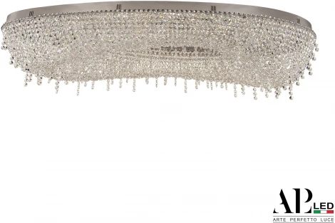 Потолочная люстра светодиодная APL LED Sicilia SH523.2.120.B.Ni.4000 (220V, хрусталь)