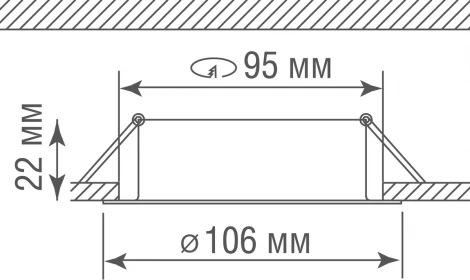 Встраиваемая светодиодная поворотная панель Donolux Luna DL18813/9W White R (220V, круглые)
