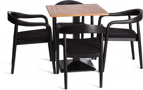 Стул BALDUR Tetchair (Дерево вяз,Лен/Черный) арт.24405