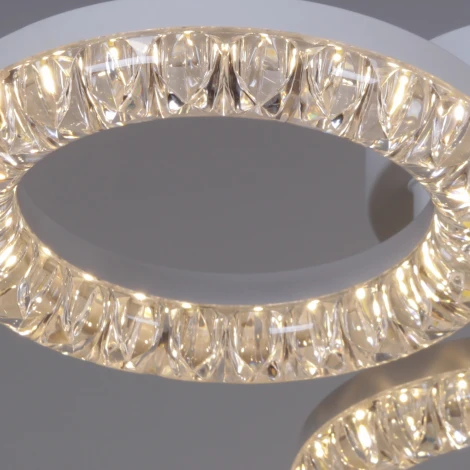 Потолочная люстра светодиодная на штанге с пультом регулировкой цветовой температуры, яркости и ночным режимом Reluce 09847-0.3-03A WH