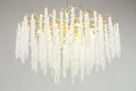 Подвесная люстра Aployt Paulina APL.848.03.15 (220V, хрусталь, на тросе, ветки)