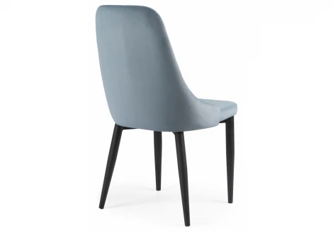 Стул Woodville на металлокаркасе Kora light blue / black 15104