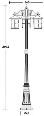 Наземный фонарь Oasis Light CORDOBA 15809B Gb (220V, IP44)
