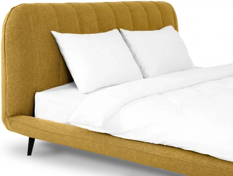Кровать Amsterdam ОГОГО (арт.831273), (Велюр/Желтый)