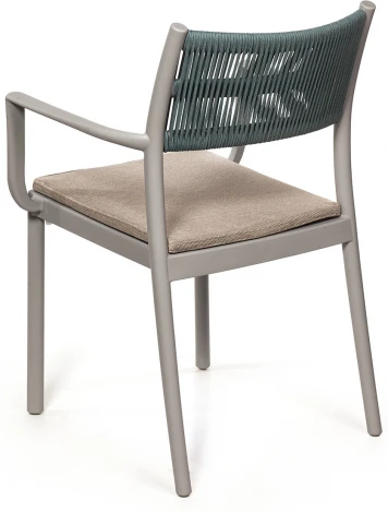 Стул Lars, пластик серый, с подушкой Top Concept арт.22147