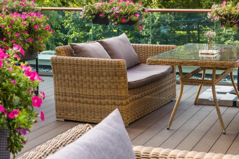 Диван из искусственного ротанга двухместный, цвет соломенный 4SIS Капучино YH-C2130W-3