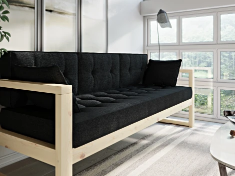 Диван Arsko Астер Б сосна черная рогожка