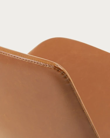 Обеденный стул La Forma (ex Julia Grup) Zeva (Коричневый/ Пена,Металл,Сталь)