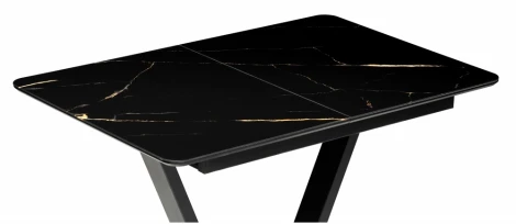 Стол на тумбе Woodville Бугун обсидиан / черный 500004