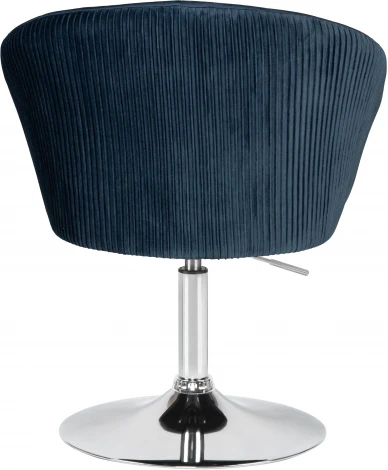 Кресло дизайнерское DOBRIN EDISON (синий велюр (1922-20)) 8600-LM 8600-LM, цвет сиденья синий (1922-20), основания хром