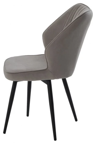 Стул РОССО 360 град. поворот. цвет B22 Серый, велюр / черный каркас M-City 64754