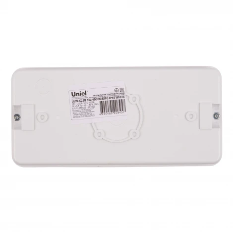 Светильник светодиодный влагозащищенный с БАП 4000K Uniel ULW-K25B 6W/4000K/EMG IP65 WHITE