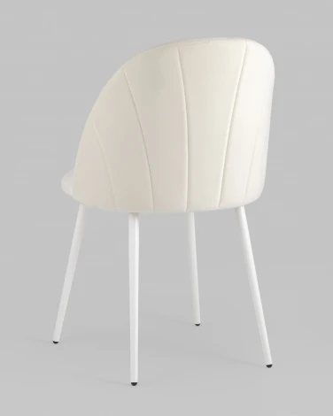 Стул Логан SN велюр молочный белые ножки Stool Group УТ000042203