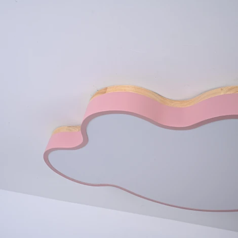 Потолочный светильник Wi-Fi Cloud Eco D83 Pink By ImperiumLoft Cloud-Eco01 (для детской, LED, 220V, голосовое управление, умный дом - Алиса, тучи)