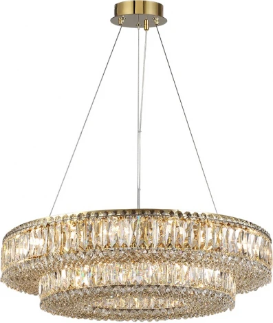 Подвесной светильник хрустальный Newport 8450 8450+28/S gold
