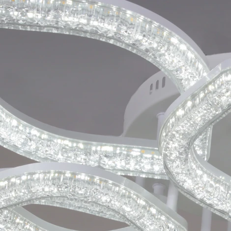 Потолочная люстра светодиодная на штанге с регулировкой цветовой температуры, яркости и ночным режимом Reluce 69290-0.3-4+4 WH