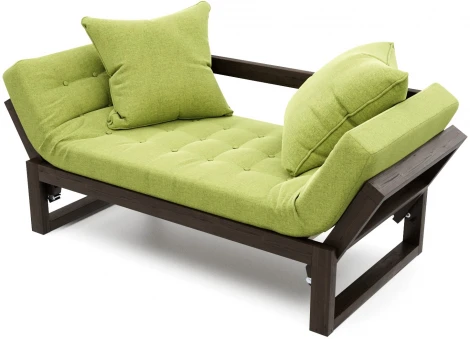 Кушетка Arsko Амбер венге зеленая рогожка