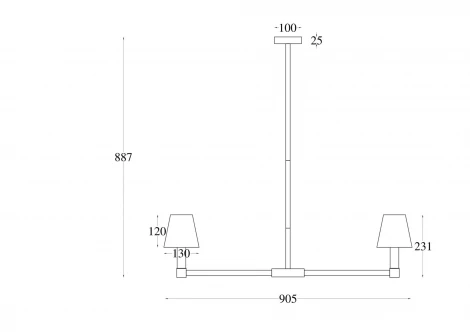 Потолочная люстра на штанге Maytoni Tet-a-tet MOD104PL-09B (220V)