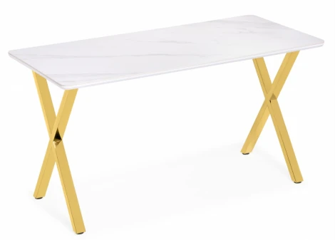 Керамический стол Селена 180 (Селена 3 180х90х77 белый мрамор / золото) Notta арт.572190
