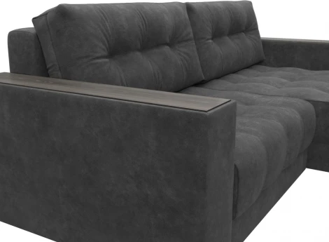 Диван угловой с декором Лига-049 НПБ Лига Диванов (Велюр) арт.128462