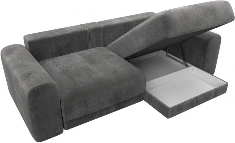 Диван угловой Лига-056 НПБ угол универсальный Лига Диванов (Велюр) арт.129152