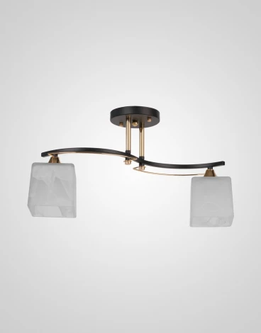 Потолочная люстра на штанге SS1N P5535-2 BK+GD 000029939 Мелодия Света