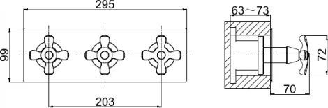 Вентиль D&K Lorsch Hessen DA1414801 С ВНУТРЕННЕЙ ЧАСТЬЮ, для ванны с душем