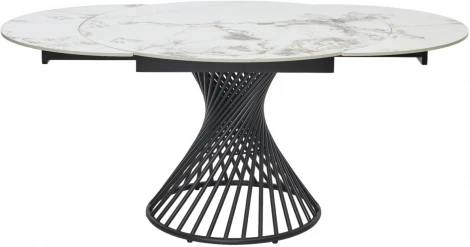 Стол M-City BUENO 120 GLOSS GOLDEN JADE SOLID CERAMIC / BLACK