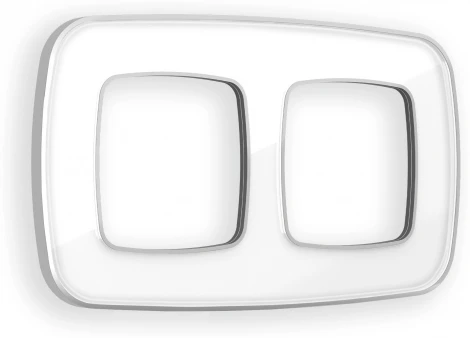 Рамка Ambrella Volt OMEGA Coint (Белый Стекло органическое/Серебро) 2-ая OF640132