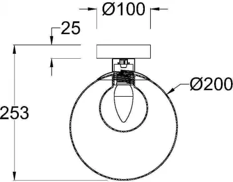 Настенно-потолочный светильник Maytoni Basic form MOD521WL-01G3 (220V, шар)