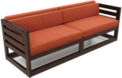 Диван Arsko Магнус Б венге велюр терракотовый