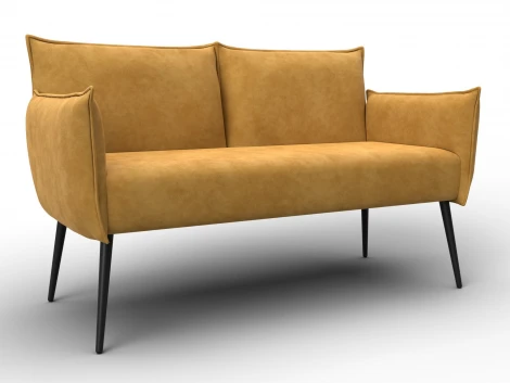 Диван прямой Лига-083 (Фанера/Металл/Велюр/Желтый) Лига Диванов 131075