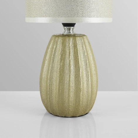 Настольная лампа Lumion Evana 8173/1T золото, керамика/текстиль E14 1*40W 220V (выключатель, круглые)