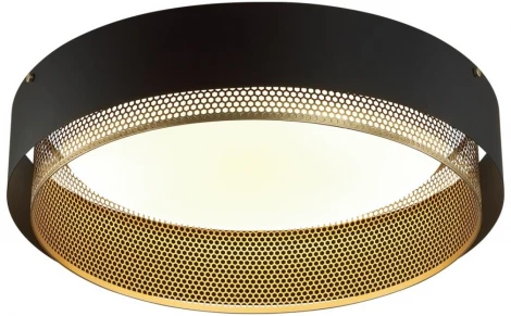 Потолочный светильник круглый Sonex Antey 7692/80L металл/акрил/белый/черный/шампань LED 80Вт 3000-6000K D610 IP20 пульт ДУ (220V, круглые)