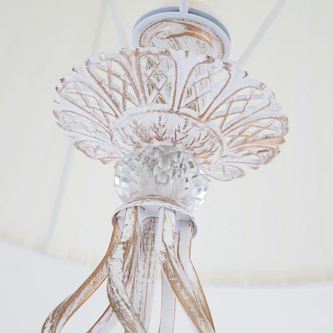 Торшер Eurosvet 01002-01003 01003/1 белый с золотом (220V, круглые, под старину)