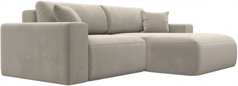 Диван угловой Лига-036 НПБ Классик правый угол (Бежевый/Микровельвет) Лига Диванов арт.121364