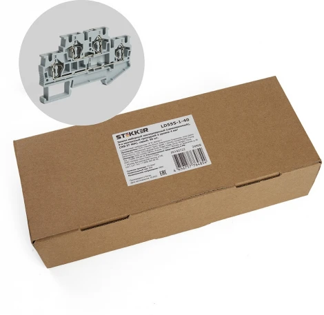 Зажим пружинный 4-х проводной проходной ЗНИ 2 уровня ЗНИ 4 мм2 Stekker 39968