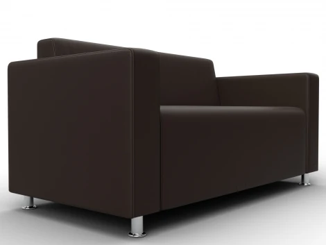 Диван прямой Лига-093 ВН (ДСП,Брус,Фанера,Экокожа/Коричневый) Лига Диванов 134960