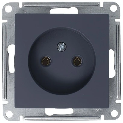 Розетка встраиваемая без заземления (грифель) Systeme Electric AtlasDesign ATN000741
