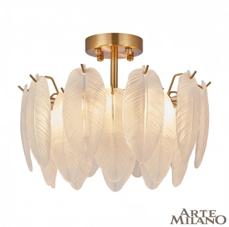 Потолочная люстра на штанге Arte Milano Rim 315009/D400 BS (220V, перо)