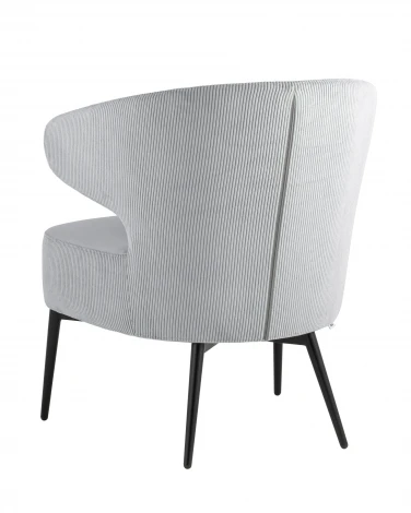 Кресло Stool Group лаунж Royal Stripes велюр серый УТ000036776