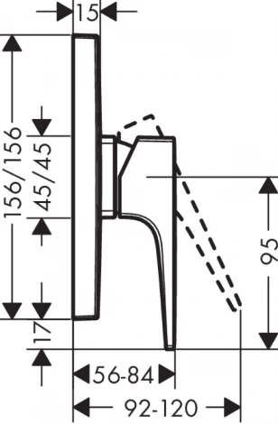 Смеситель Hansgrohe Metropol 74565000 для душа