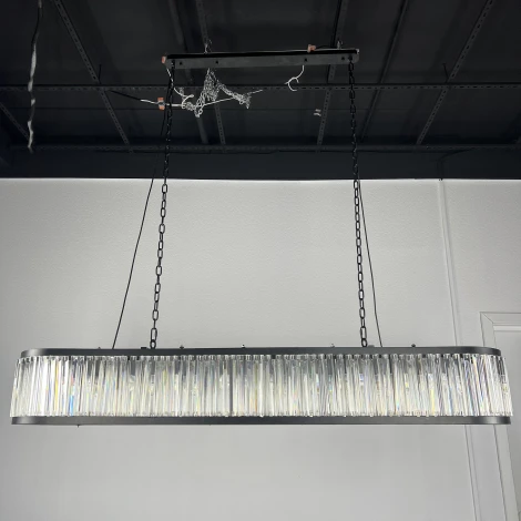 Подвесная люстра RH 1920s Odeon Clear Glass Black 180 ImperiumLoft 248522-22 (248522-22)