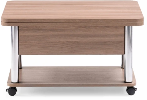 Стол-трансформер Woodville Виват темный шимо / хром 402951