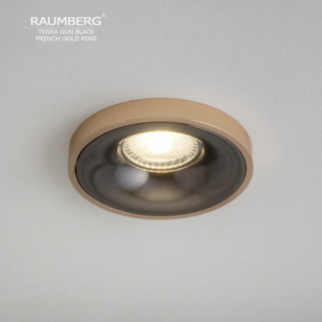 Встраиваемый светильник Raumberg TerraGBk\FGd Gun Black\French Gold