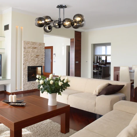 Потолочная люстра на штанге Escada Monsoon 1138/8P E27*40W Chrome (220V)