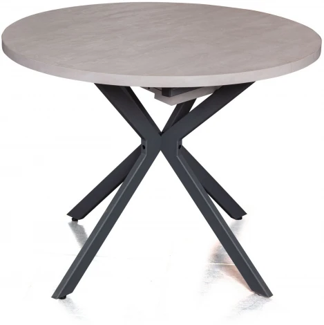 Стол Top Concept круглый Vegas раздвижной (100+40) цемент светлый
